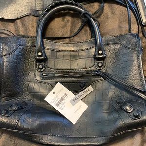 100% Authentic Balenciaga black cross body bag